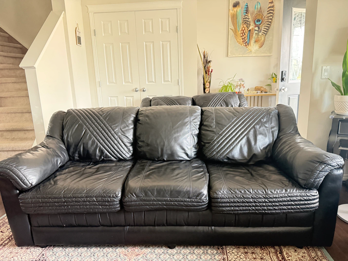 Black Leather Sofa