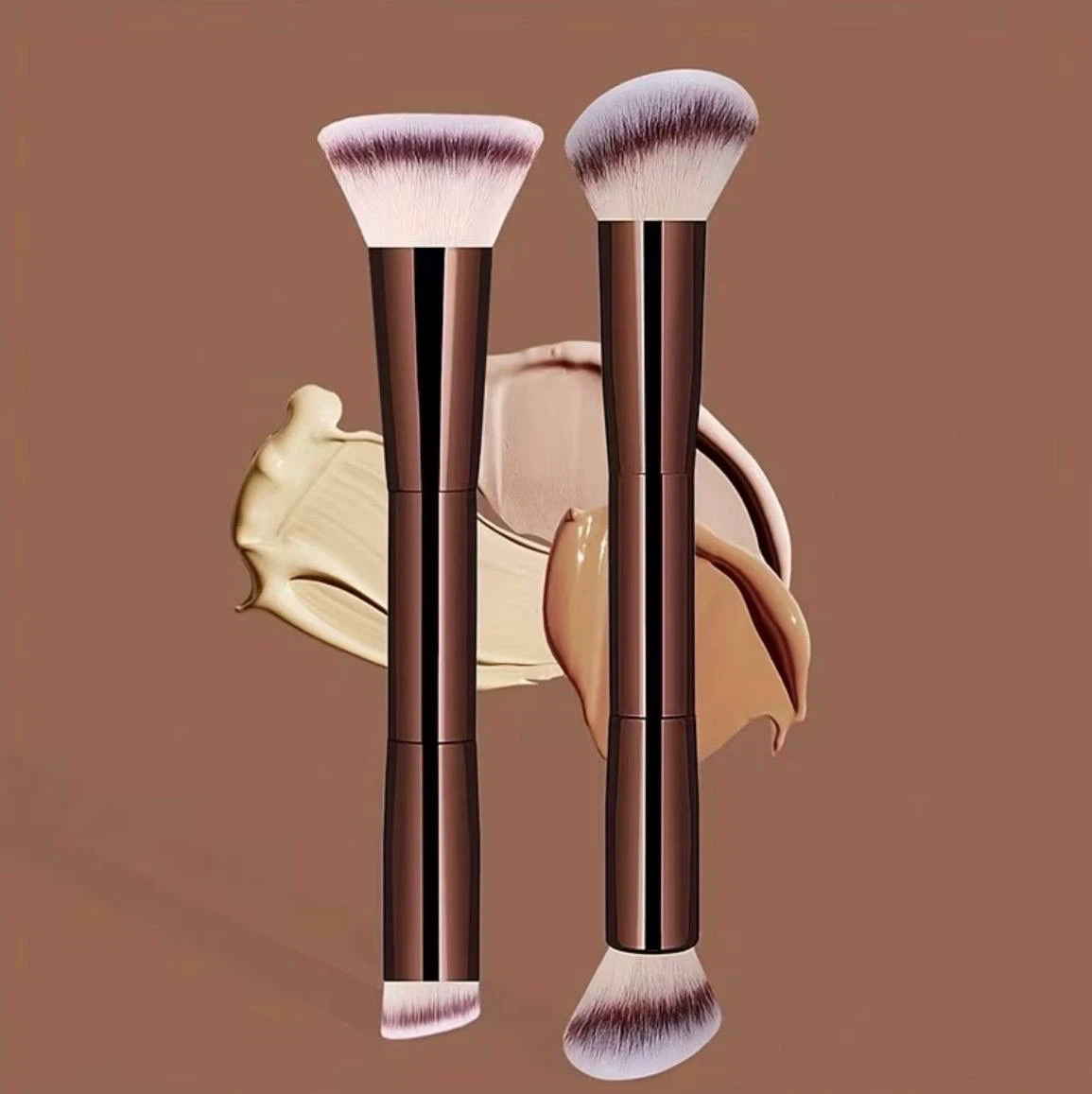Double-Ended Foundation & Contour Makeup Brush – Set of 2 - photo 4