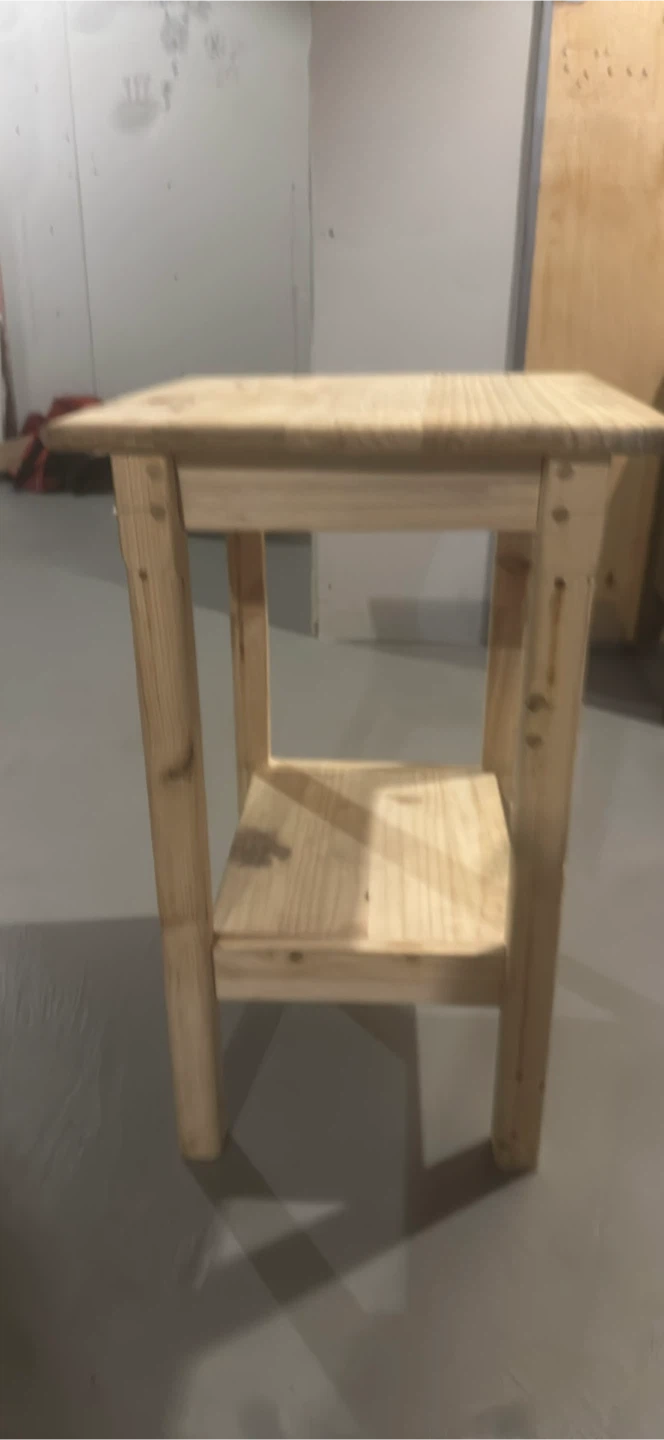 Wooden End Table with Shelf