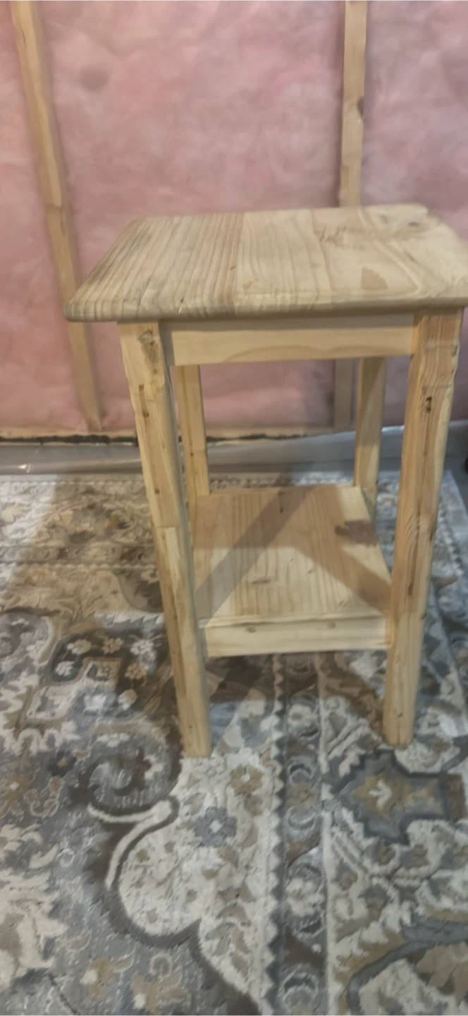 Wooden End Table with Shelf - photo 3