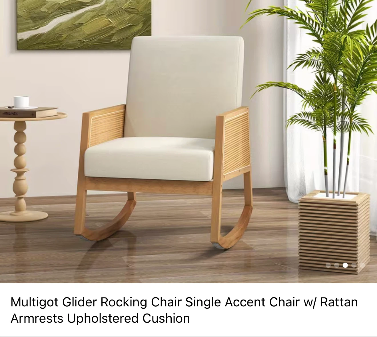 Glider rocking chair accent chair
