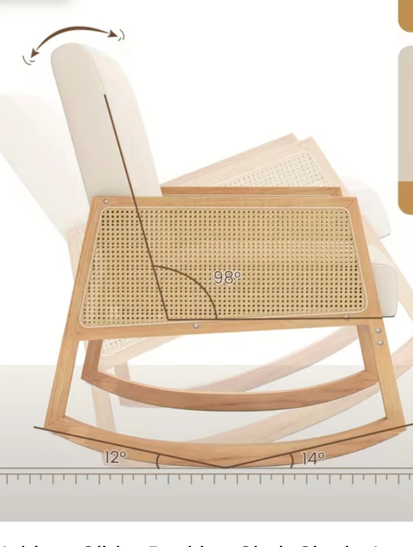 Glider rocking chair accent chair - photo 4
