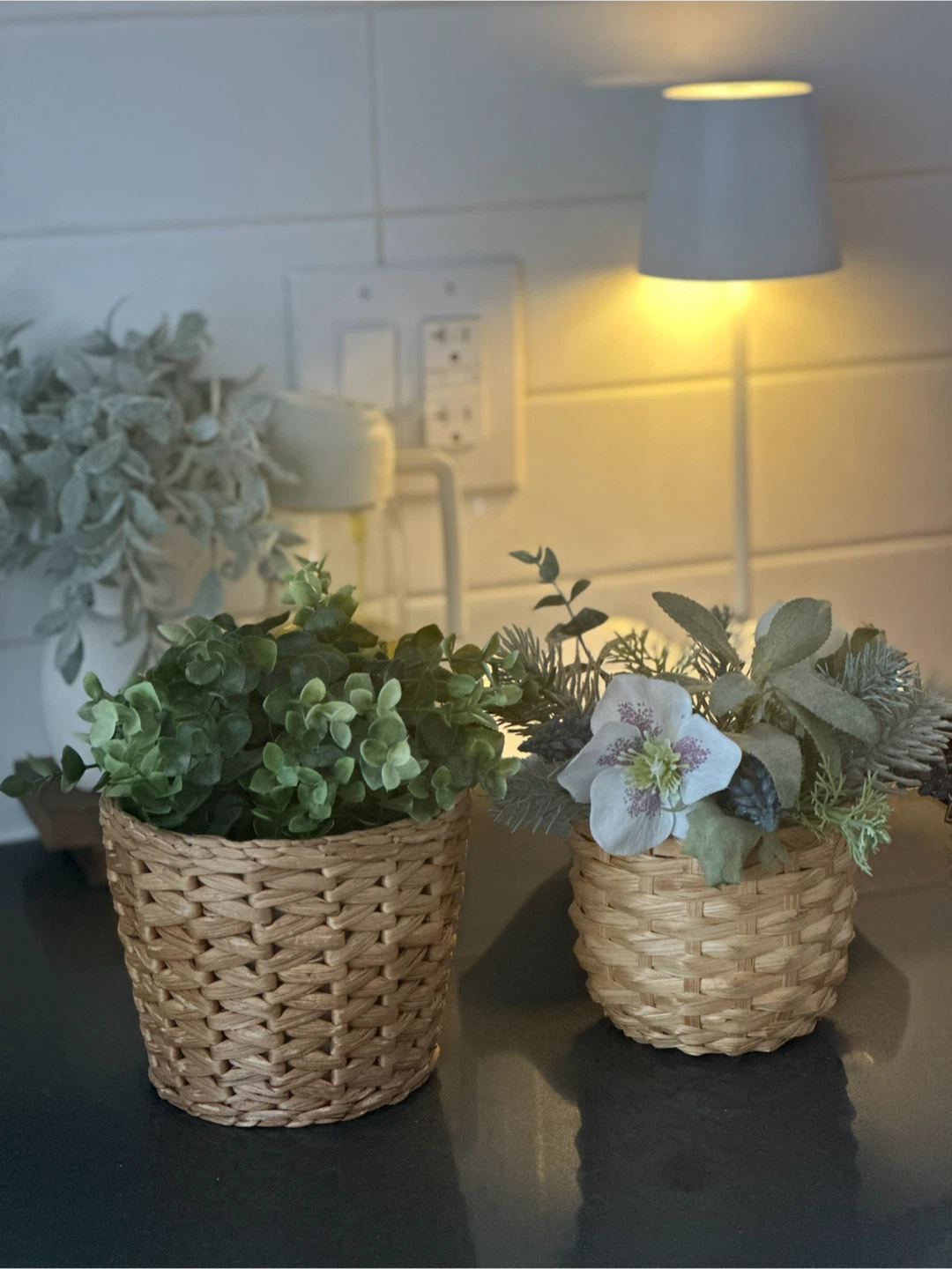 IKEA artificial plants + pots