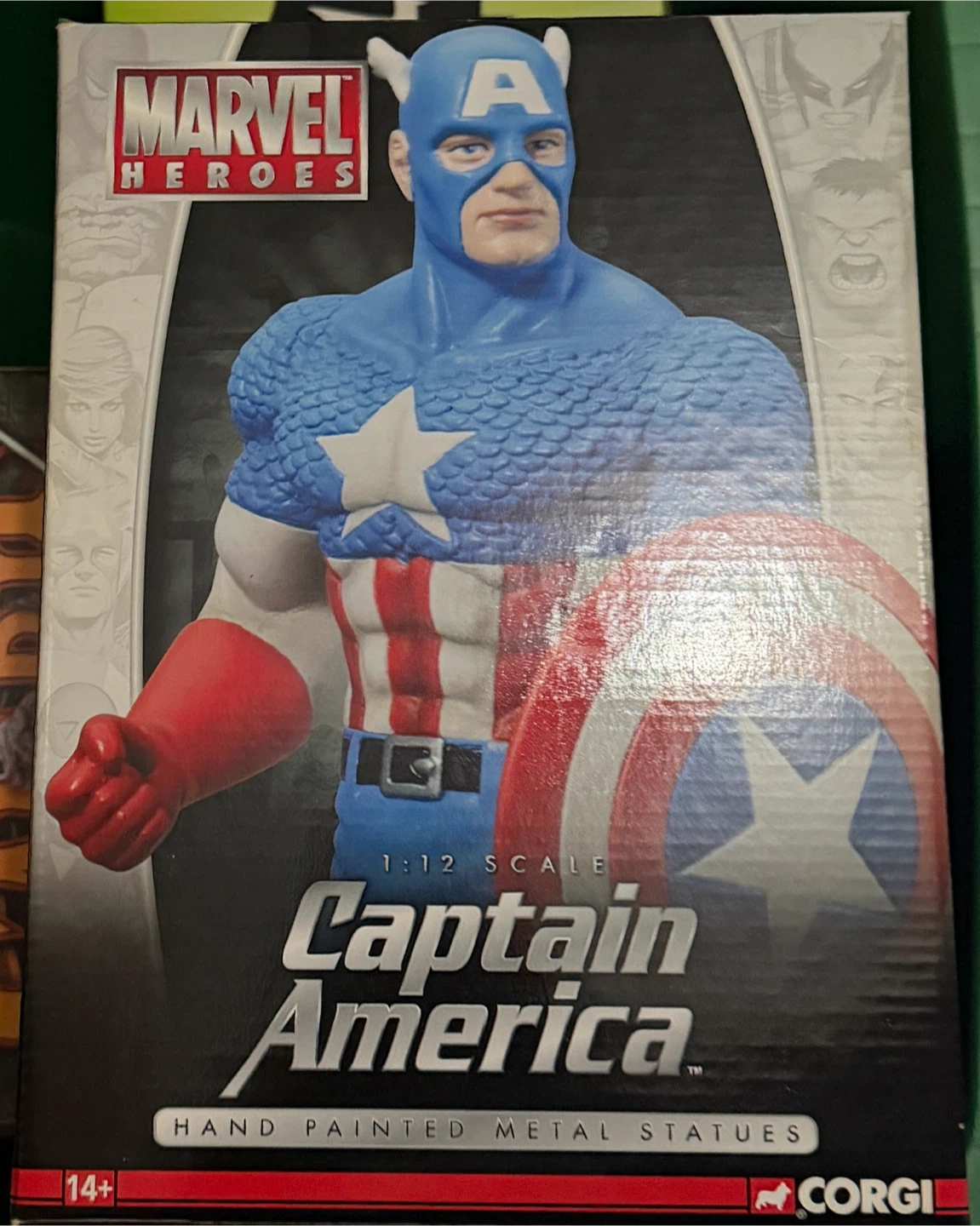 Corgi Marvel Heroes Captain America Metal Statue 1:12 Scale - photo 4