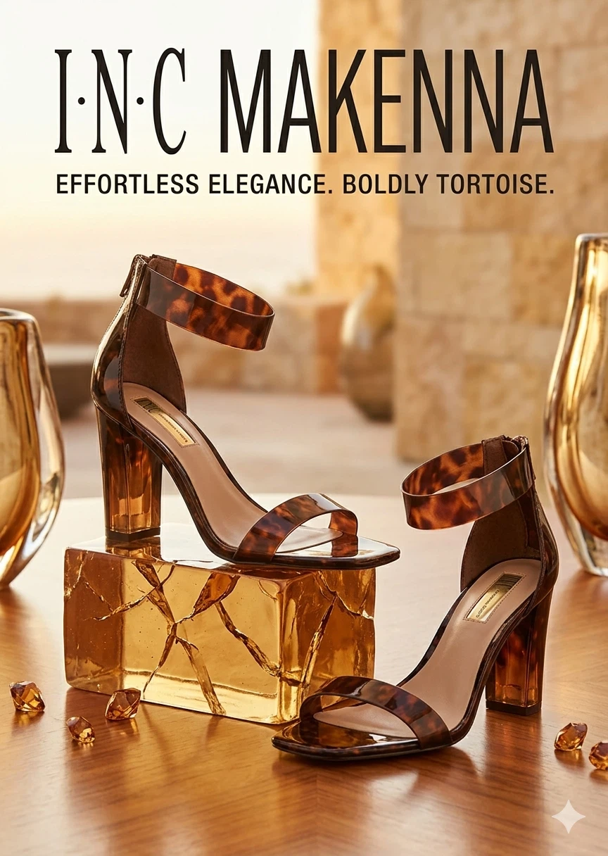 INC Makenna Tortoise Heel Sandals