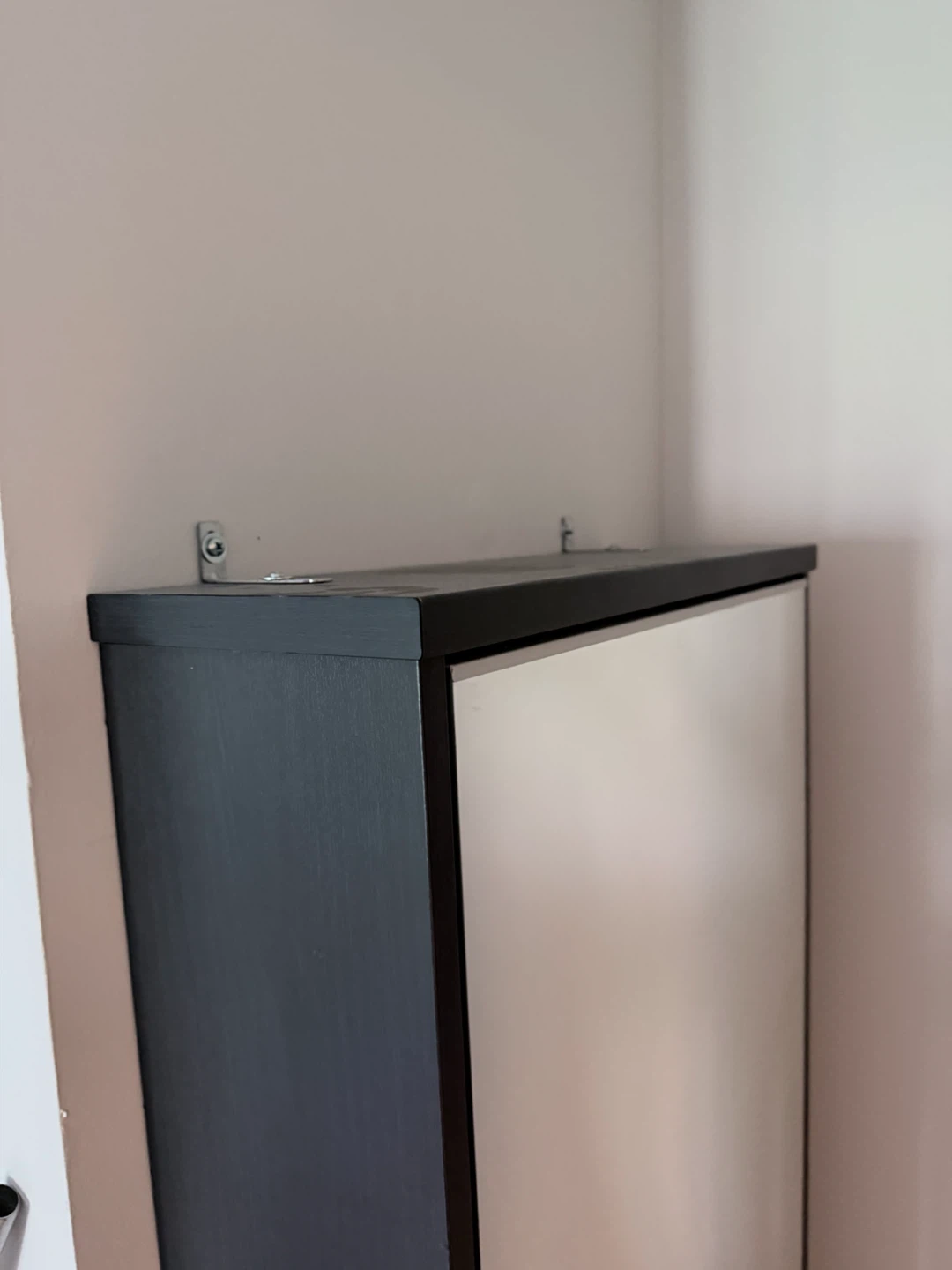 Tall Mirror Cabinet with Hooks - photo 4