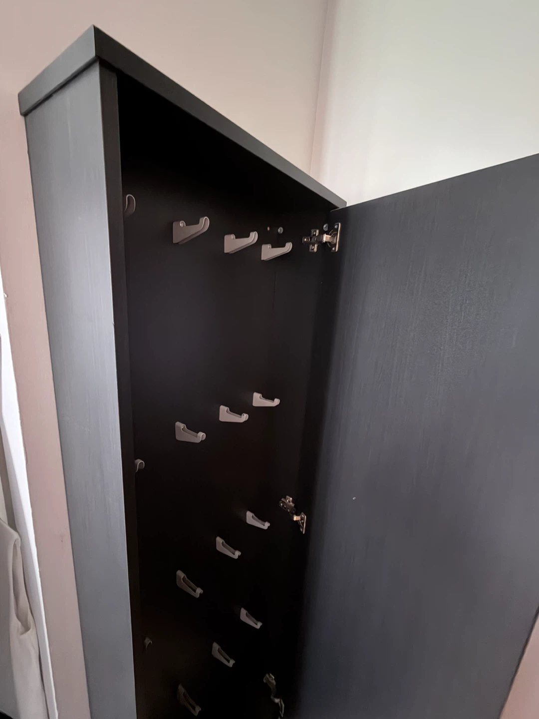 Tall Mirror Cabinet with Hooks - photo 5