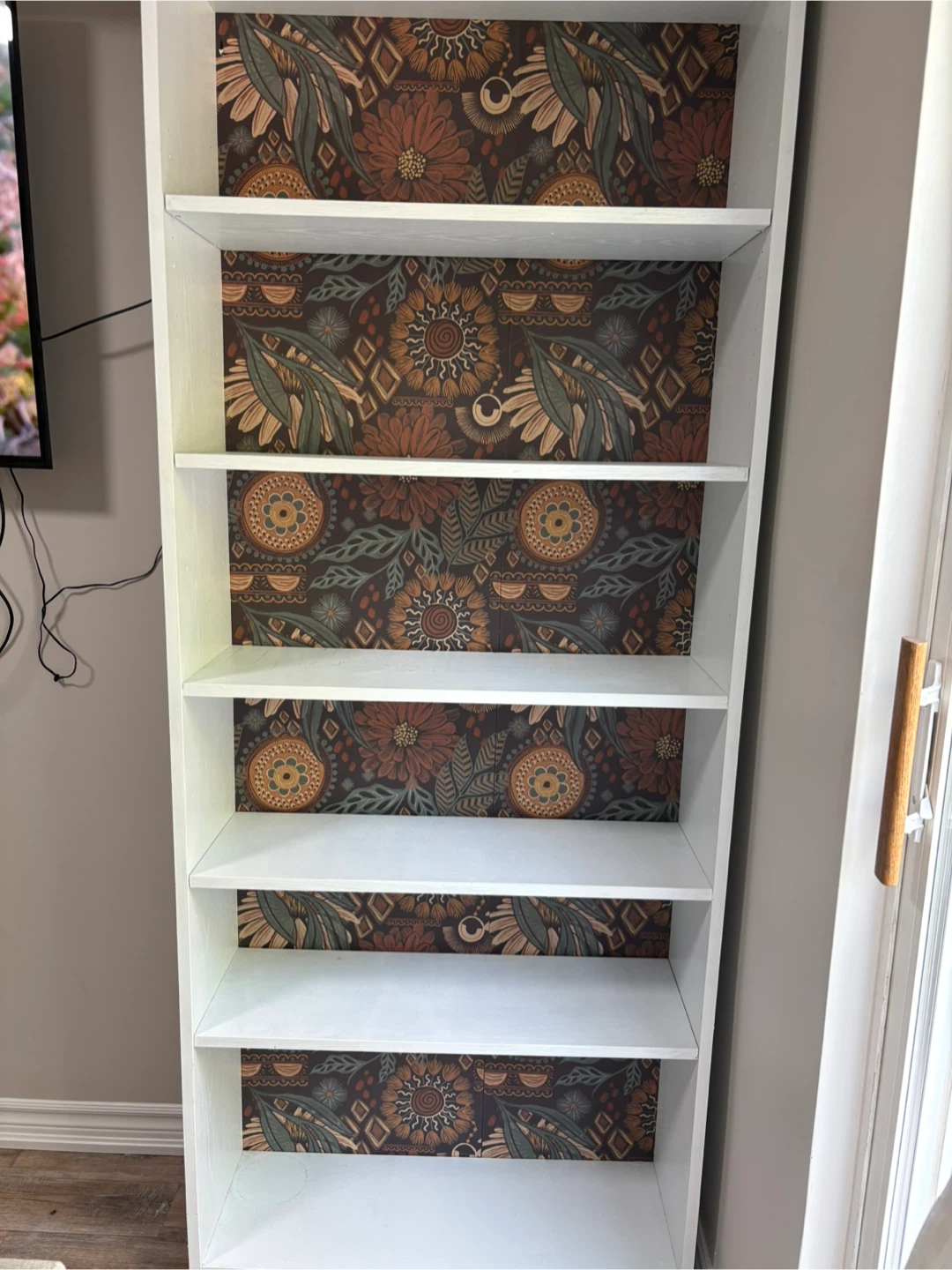 Bookshelf with Decorative Backing