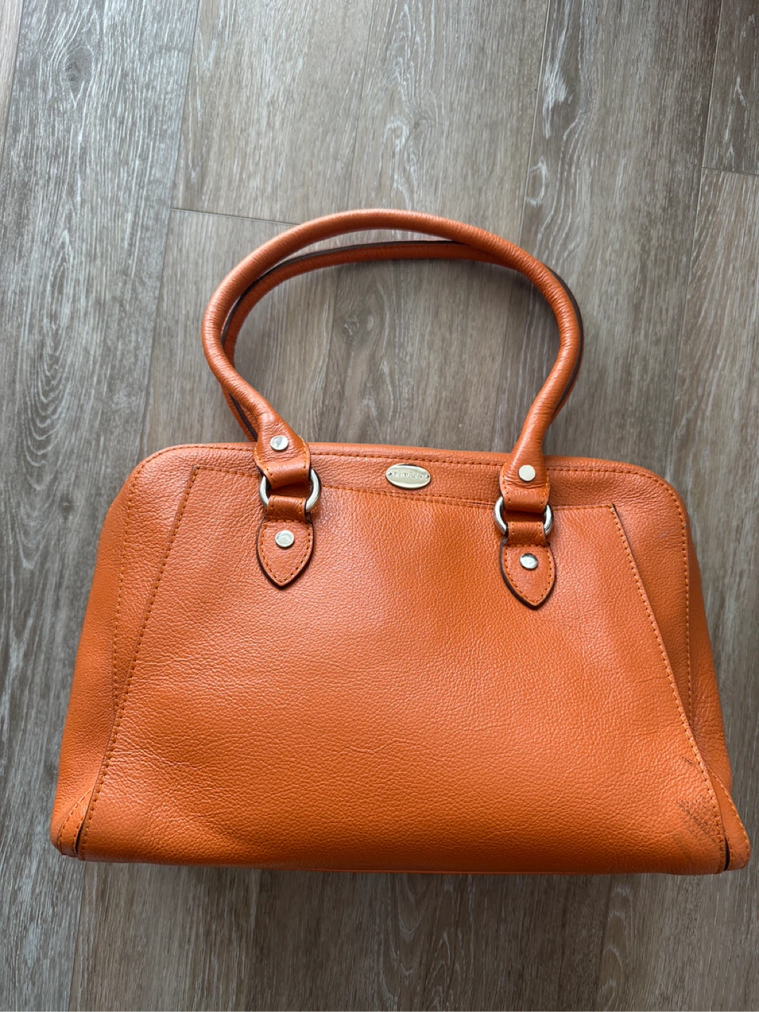 Mac Douglas Orange Leather Handbag