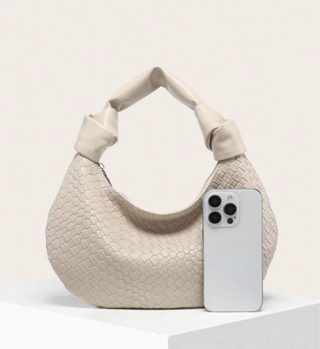Apricot Croissant Shoulder Bag