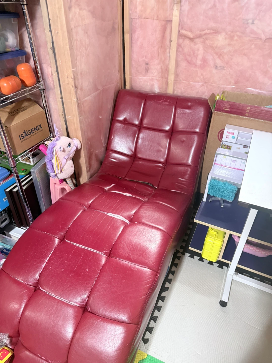 Red Chaise Lounge Chair - photo 2