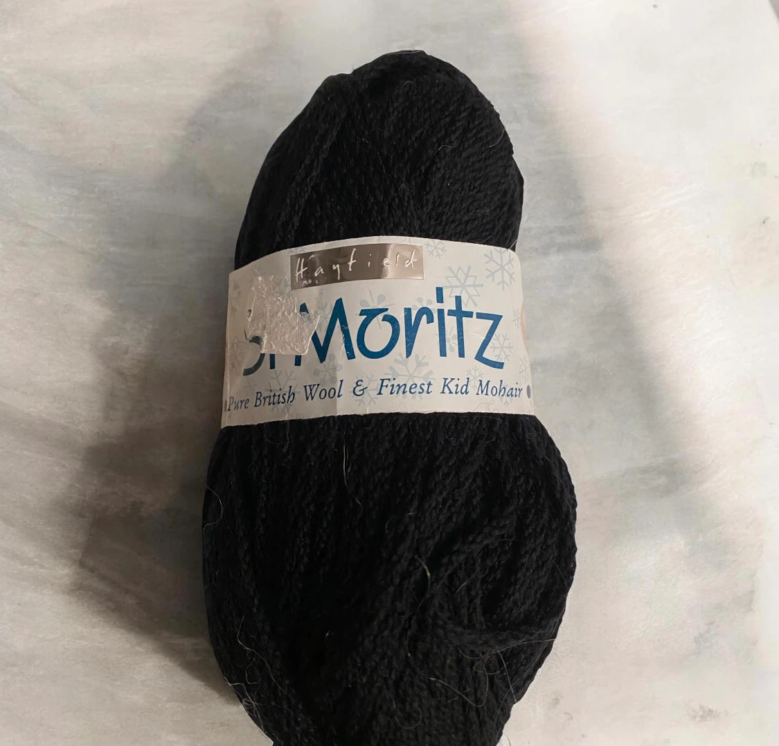 Black S. Morritz Pure British Wool & Finest Kid Mohair Yarn