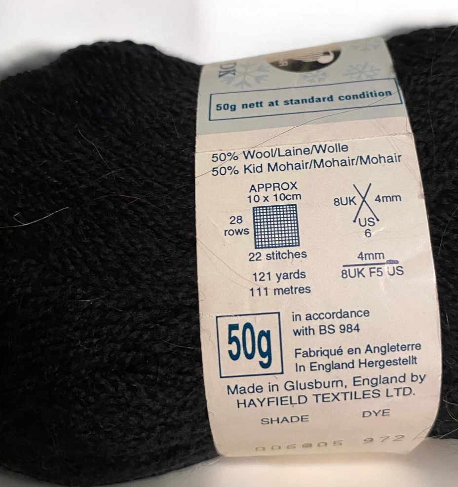 Black S. Morritz Pure British Wool & Finest Kid Mohair Yarn - photo 4