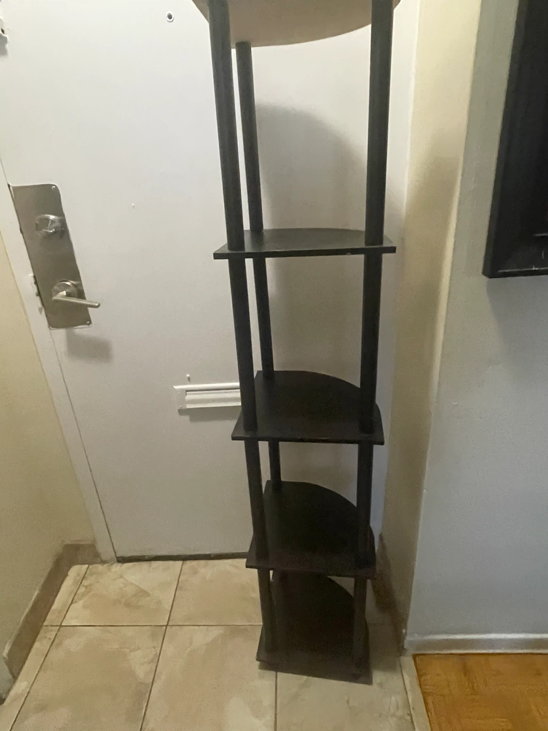 Black 5-Tier Corner Shelf Unit - photo 2