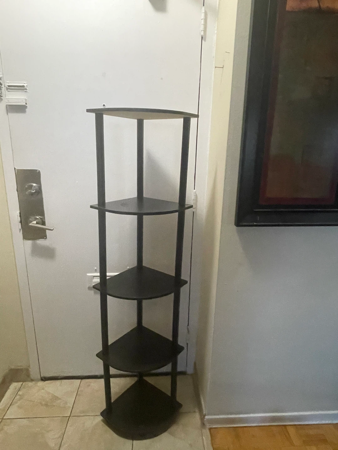 Black 5-Tier Corner Shelf Unit - photo 3
