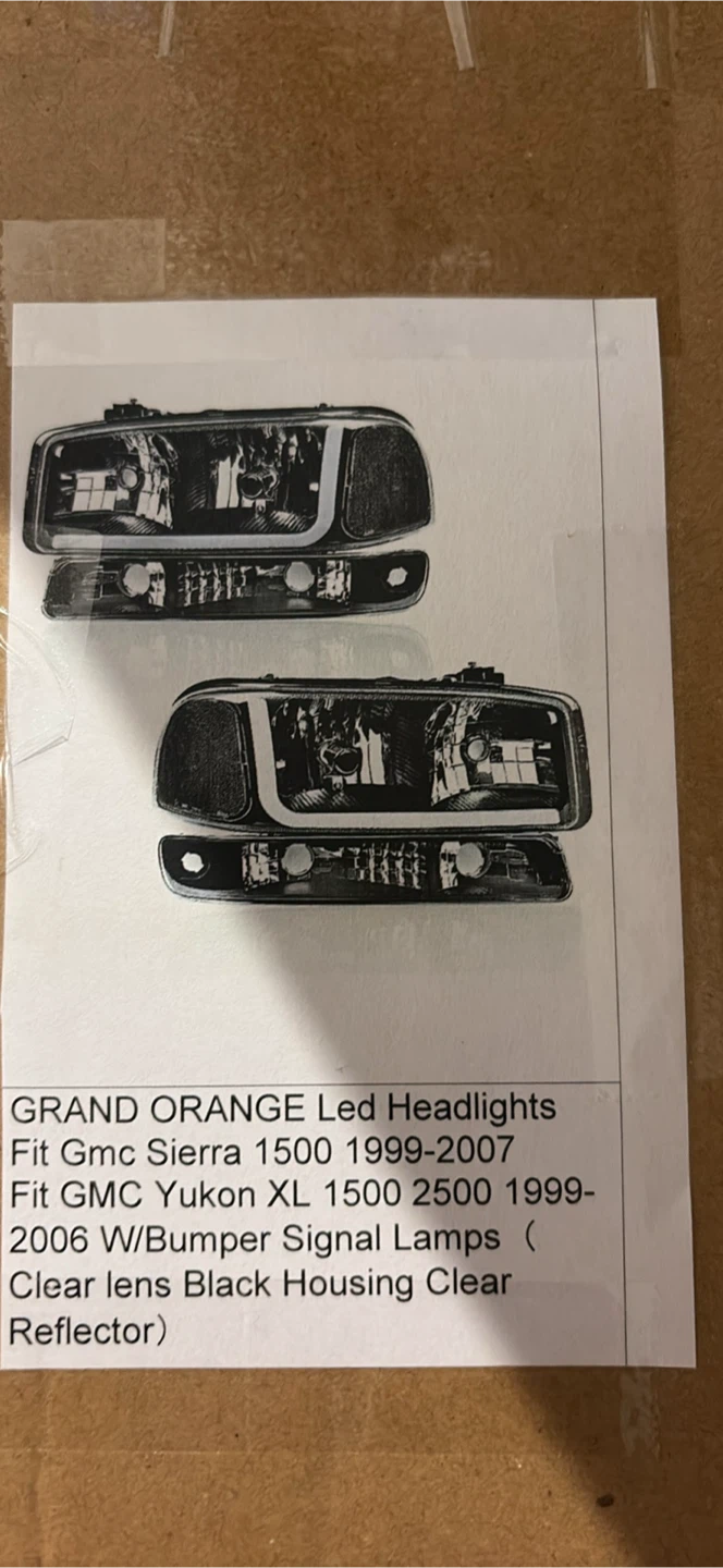 GRAND ORANGE LED Headlights for GMC Sierra/Yukon 1999-2007