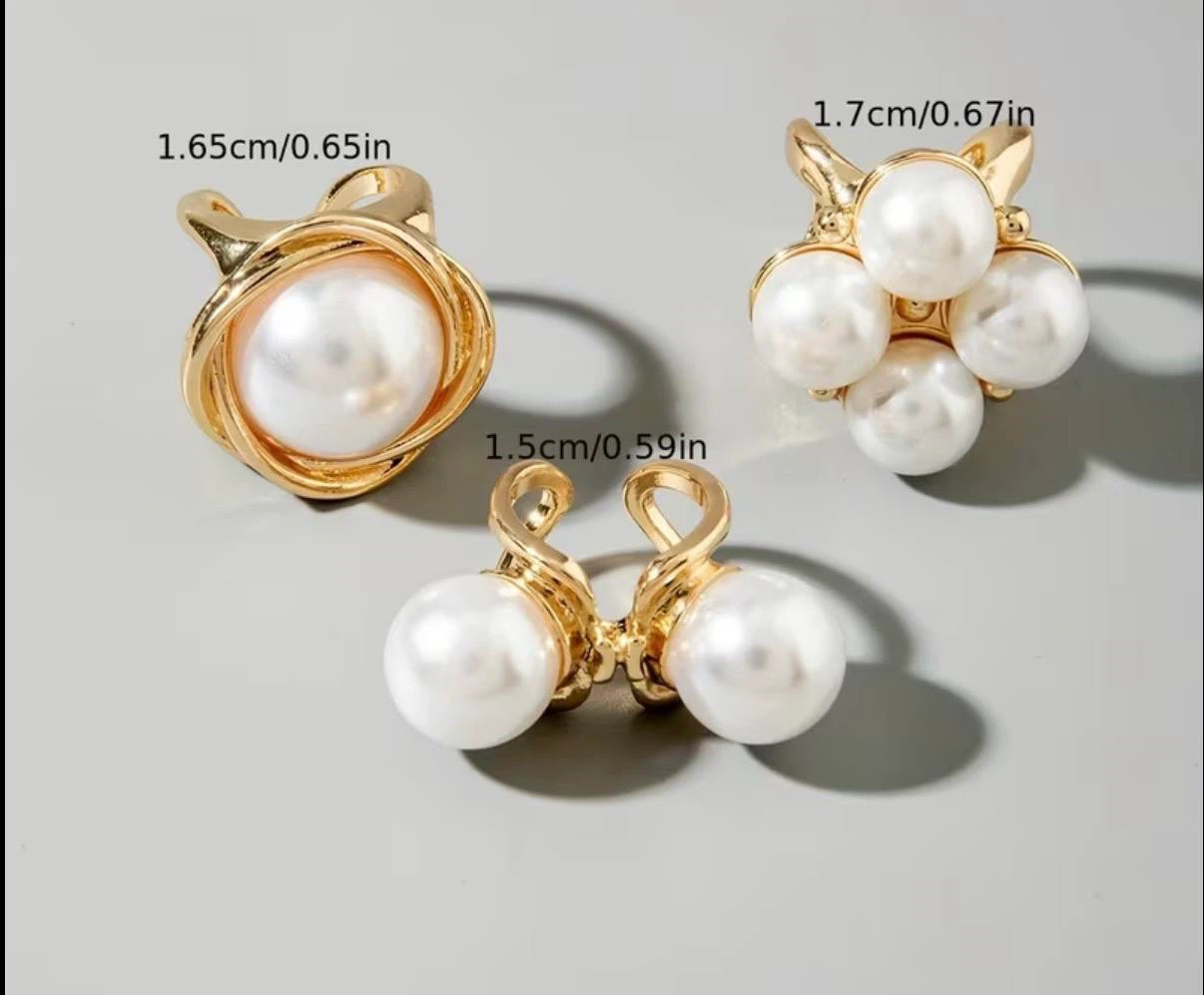 Chic Pearl Ring Trio - photo 2