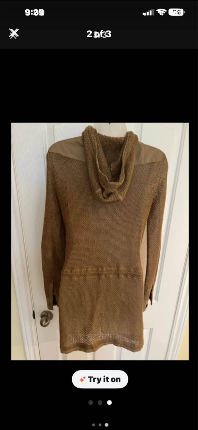 Ralph Lauren Brown Knit Hooded Cardigan XS - photo 3