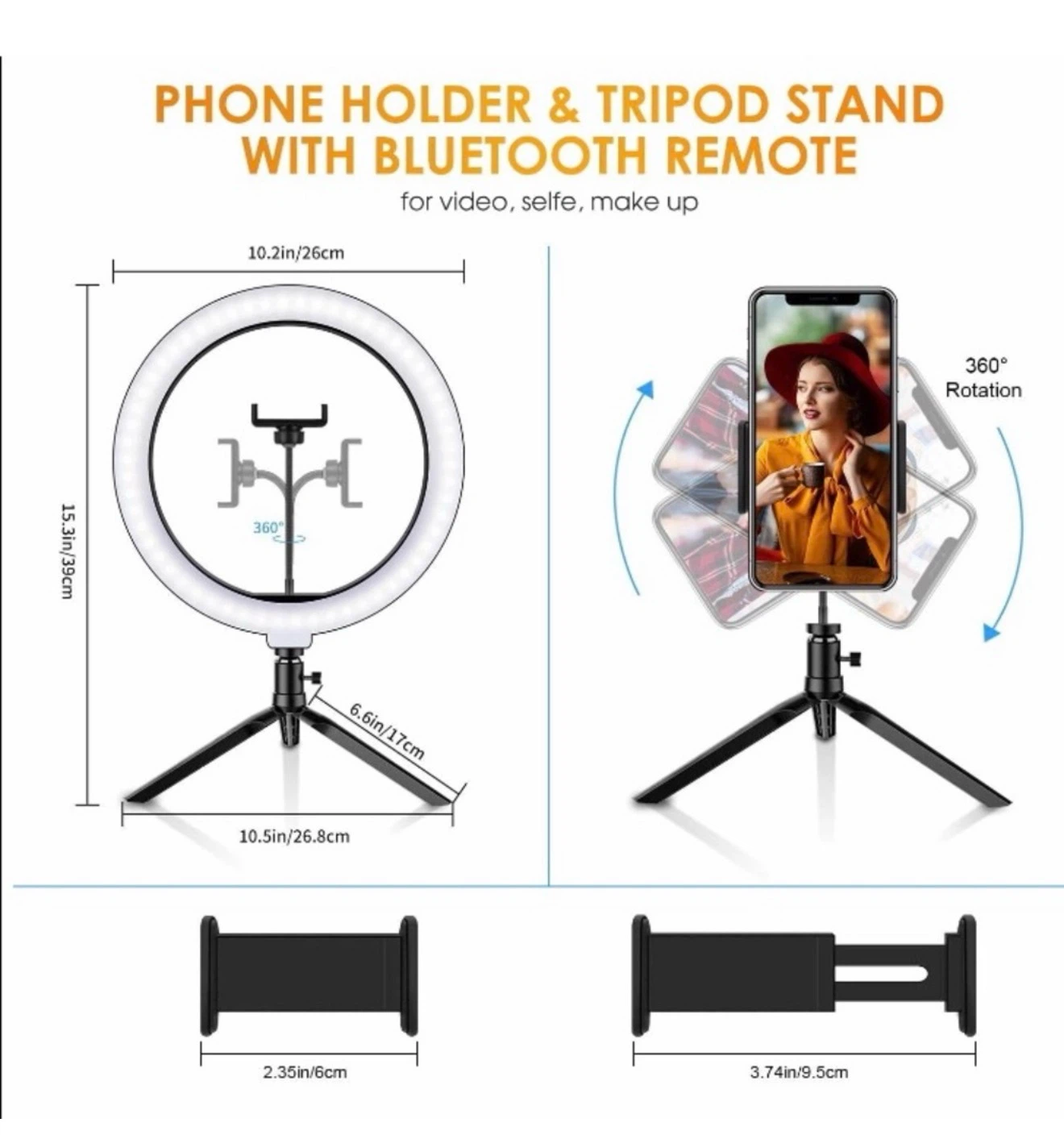 BRAND NEW!! 10.2" Ring Light with Stand - photo 2