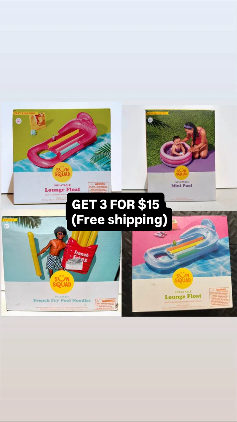 Inflatable pool floats. Get 3 for $15