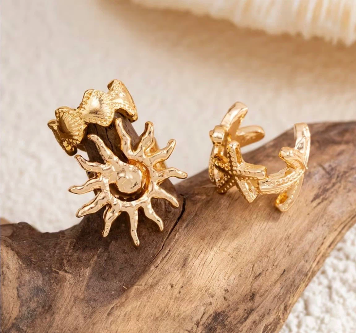 Gold ocean ear cuff set - photo 5