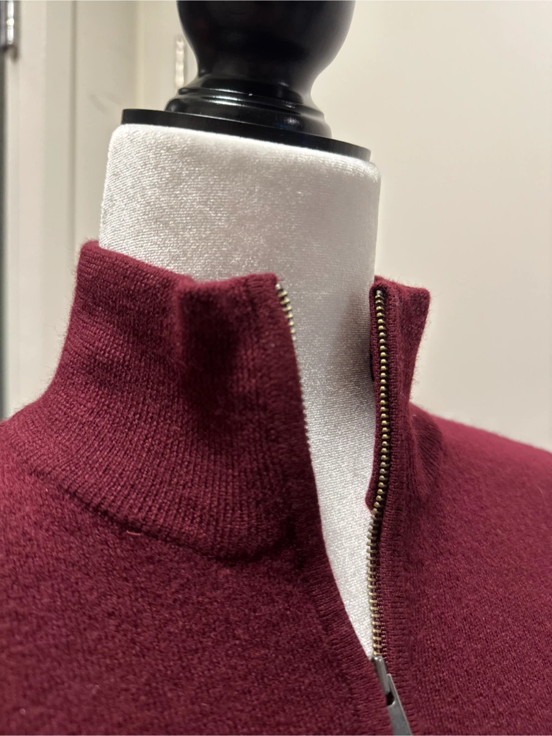 Christian Lacroix Men's Deep Red S Zip-Up Sweater - photo 3