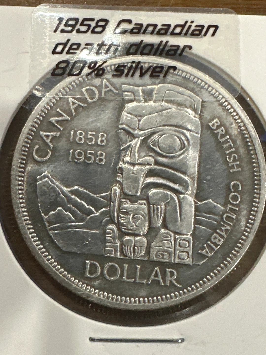 1958 Canadian Dollar Coin - 80% Silver