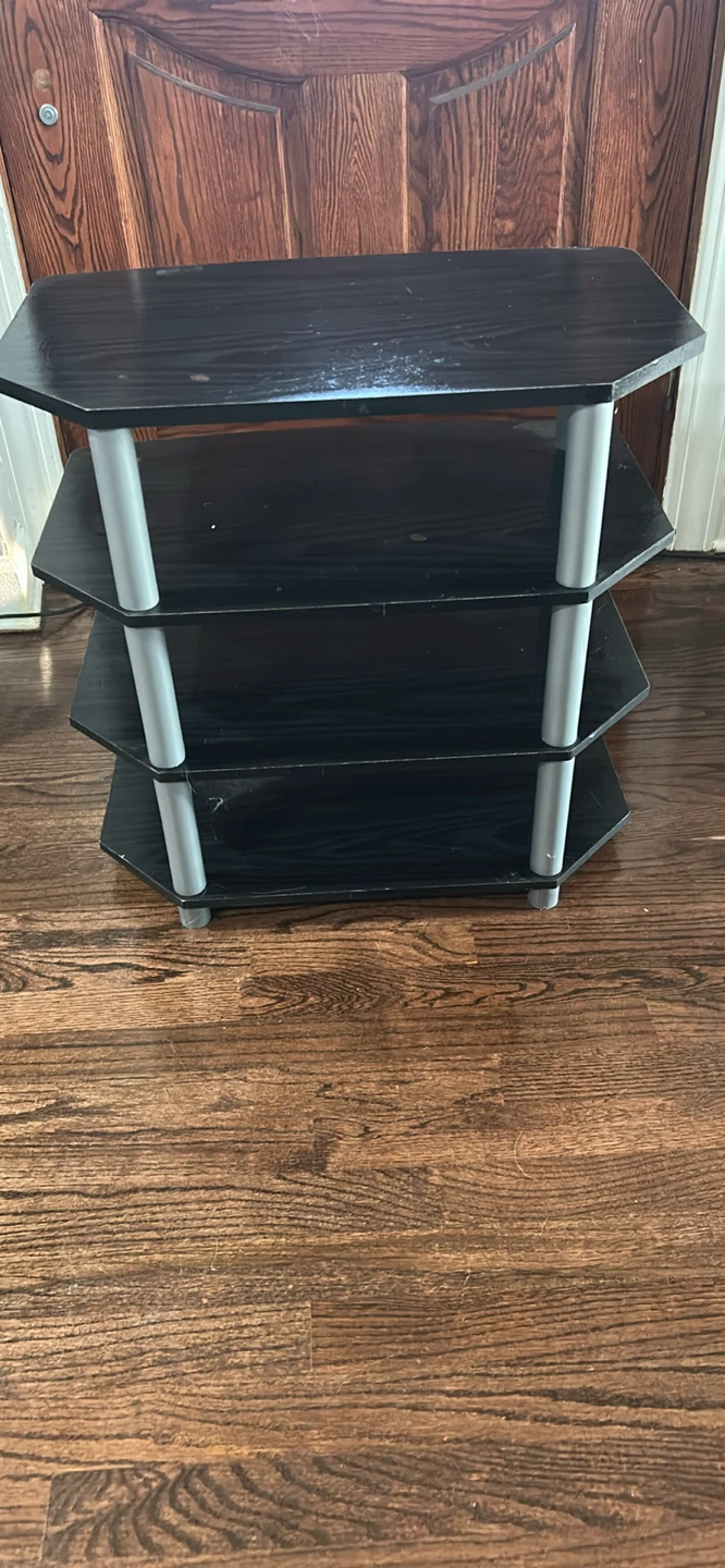 Black 4-Tier AV Media Stand - photo 3