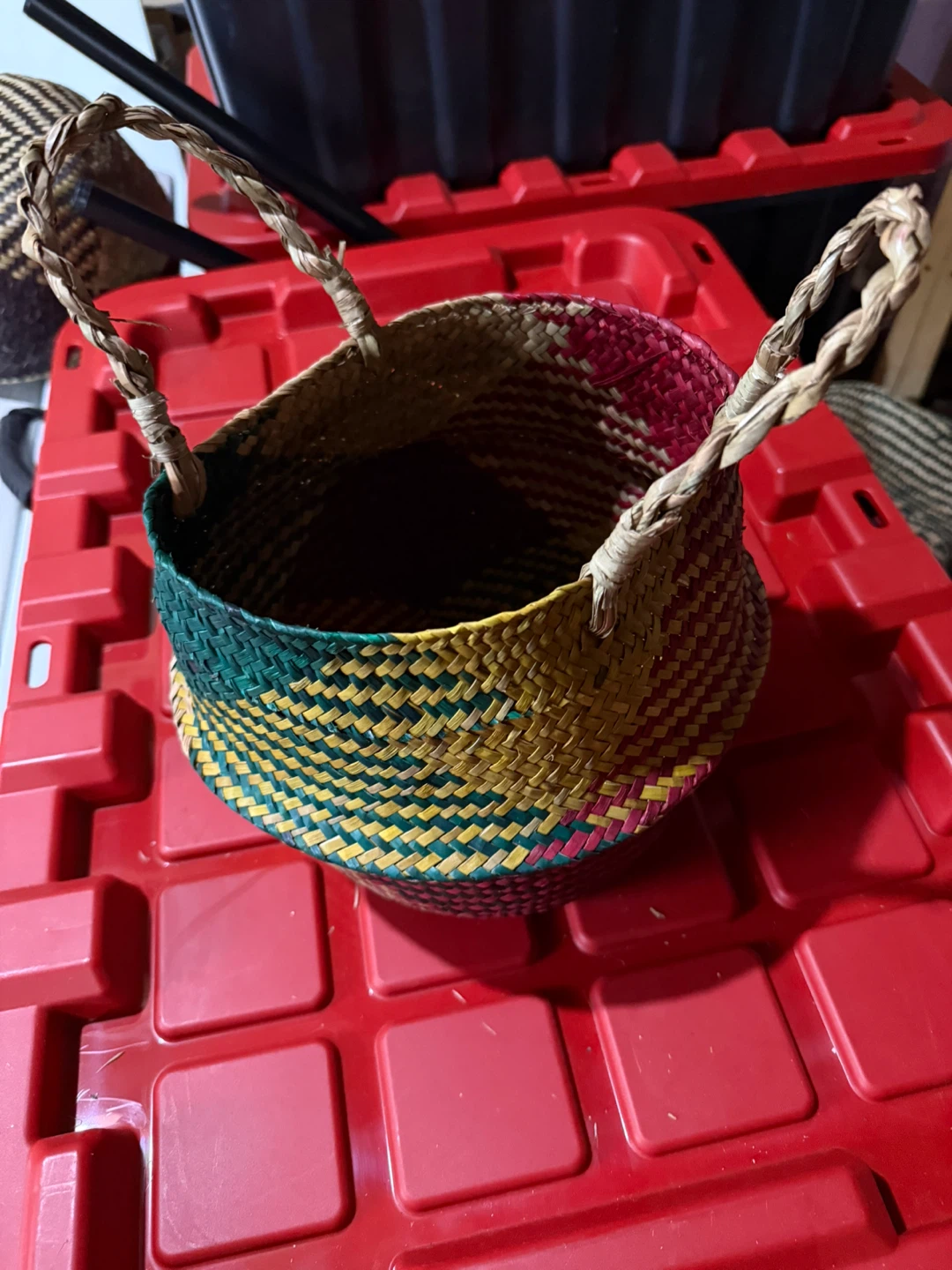 Woven Seagrass Basket with Handles