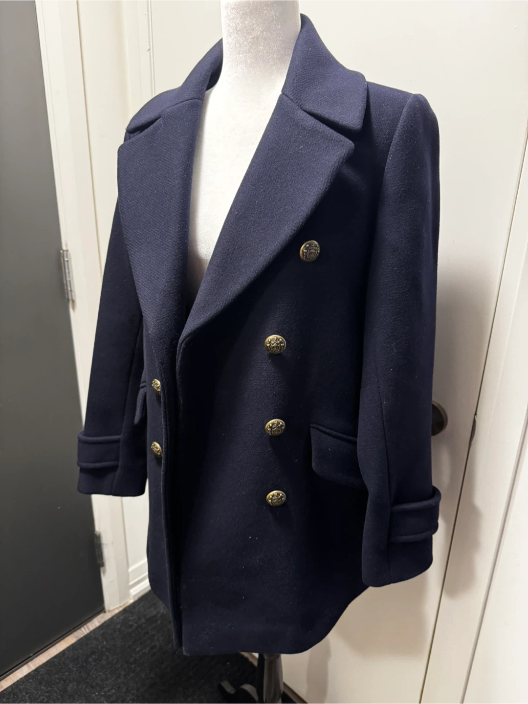 BRAND NEW French Connection Military Peacoat Size 6 Navy - photo 2