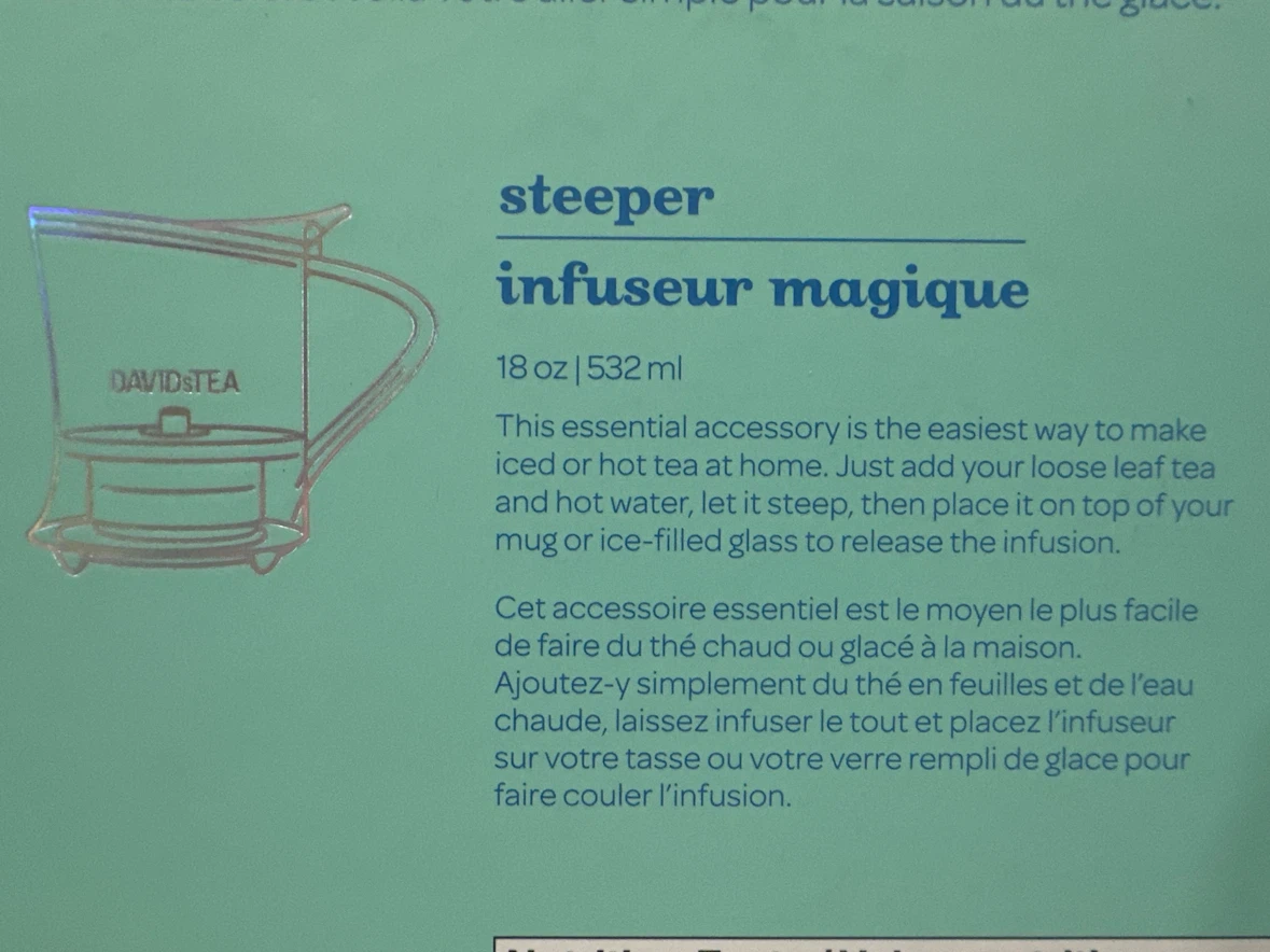 DAVIDsTEA 18oz Tea Steeper + Various Teas - photo 2