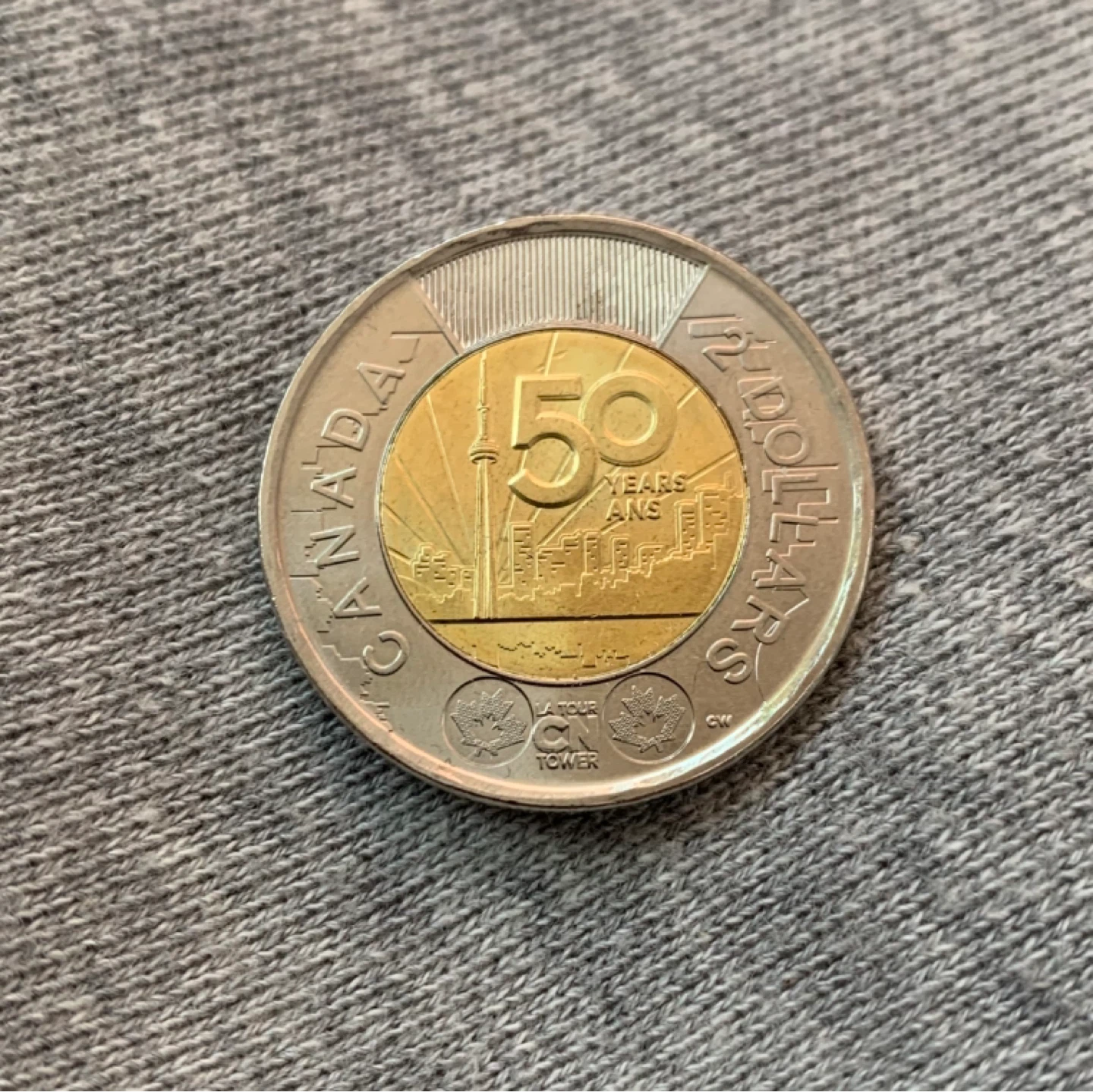 CN Tower 50 Year Anniversary Commemorative Twoonie