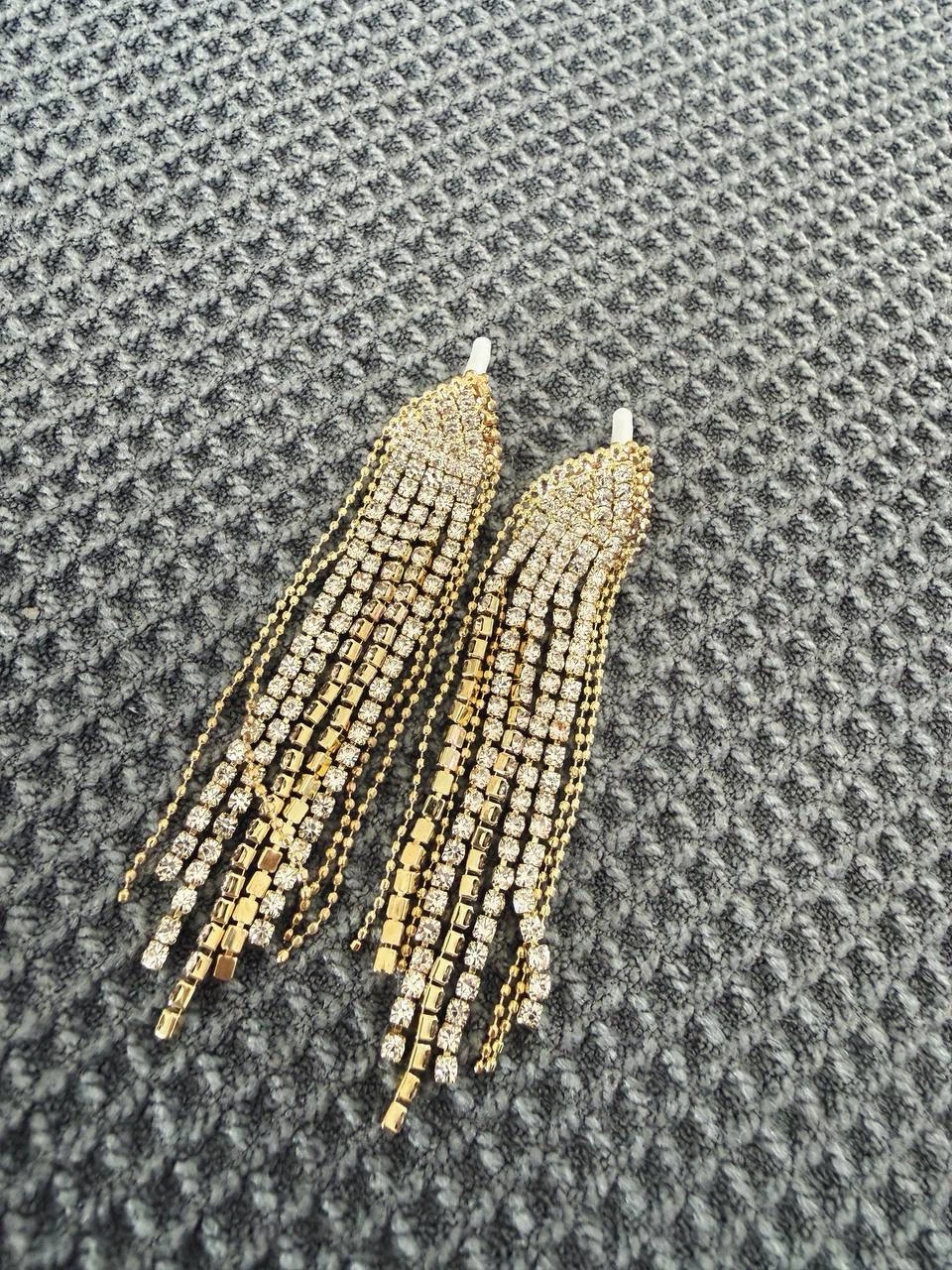 Crystal Tassel Drop Earrings - photo 3