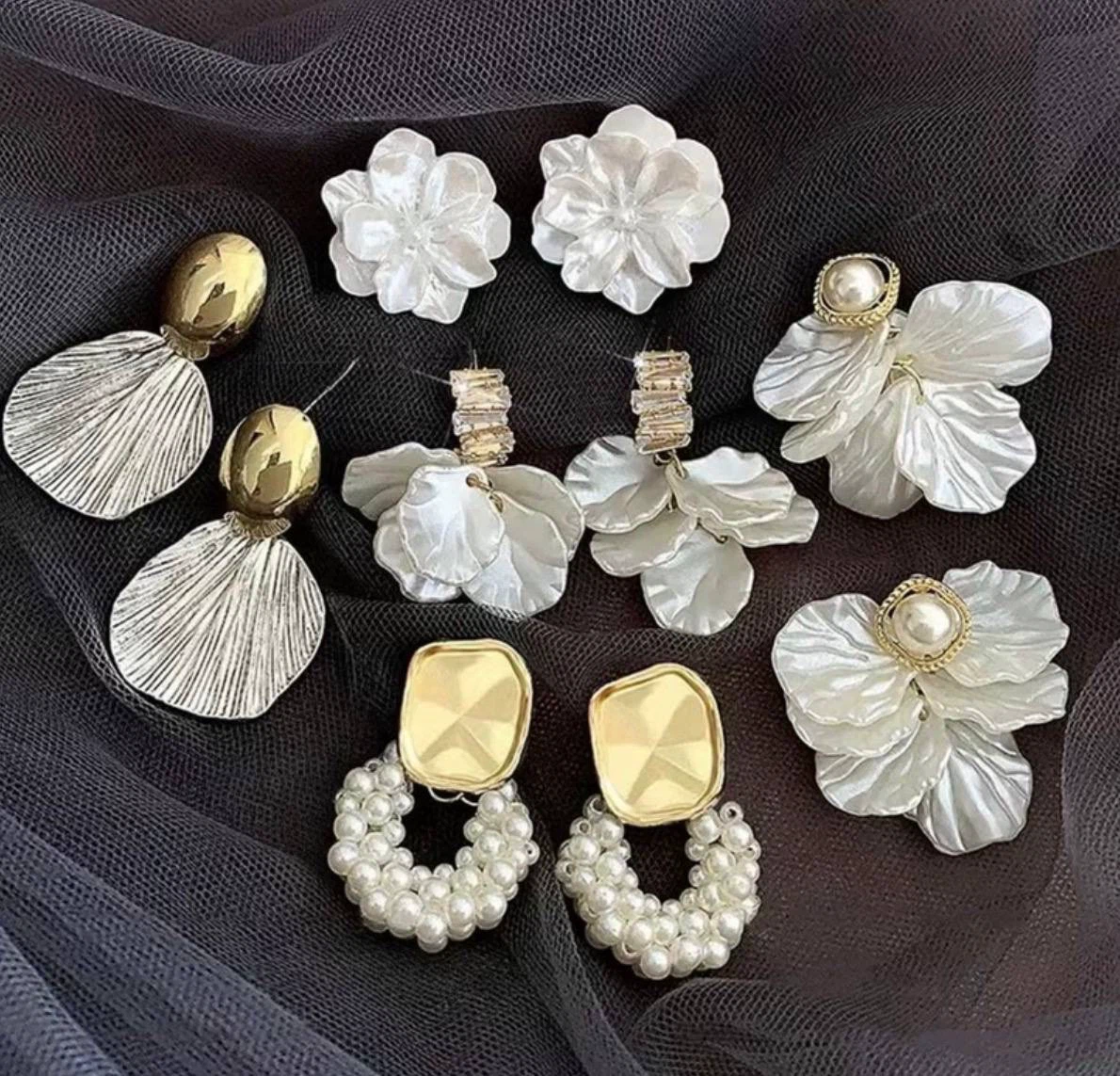 Statement Earrings – Set of 5 Pairs