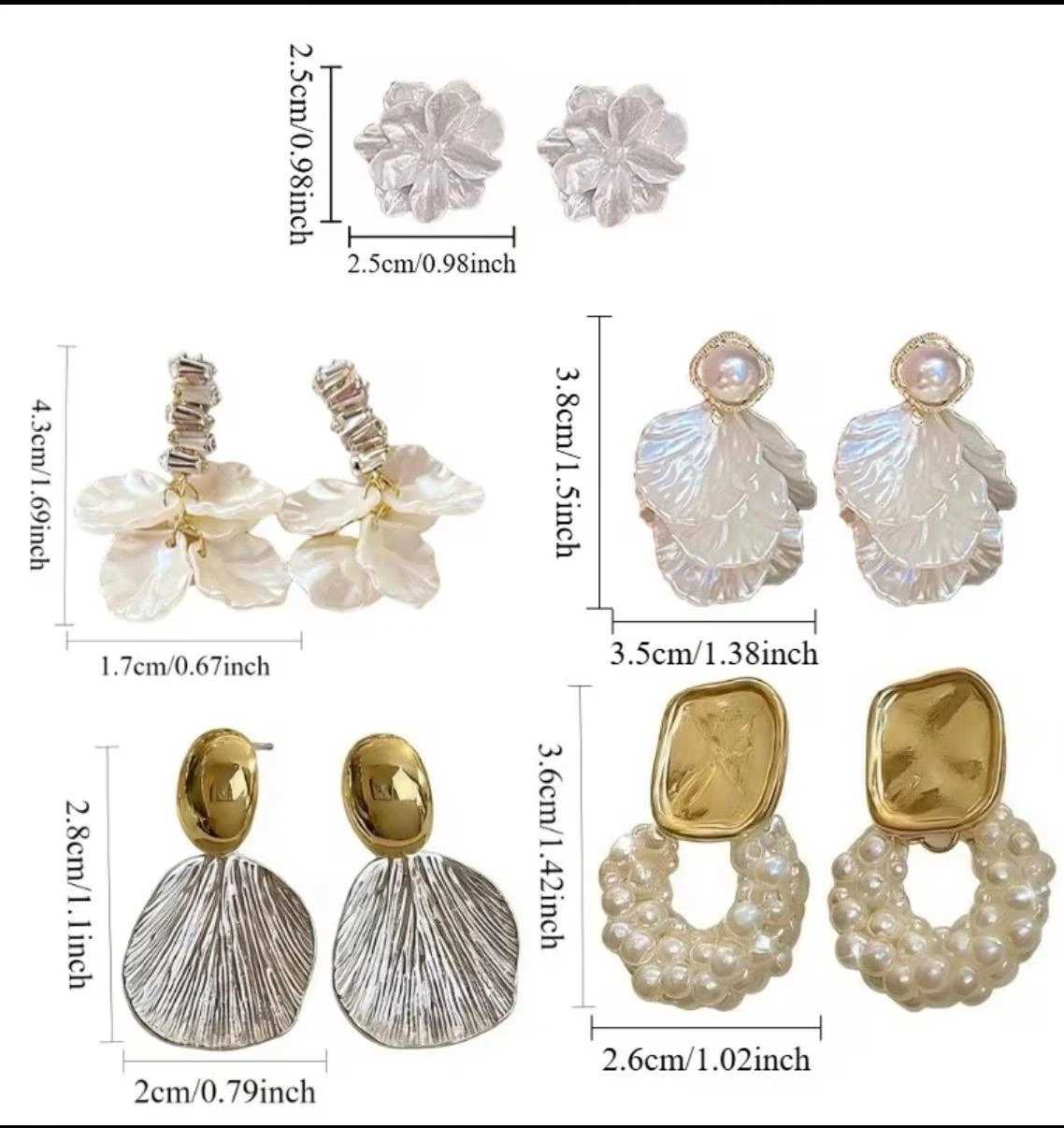 Statement Earrings – Set of 5 Pairs - photo 5