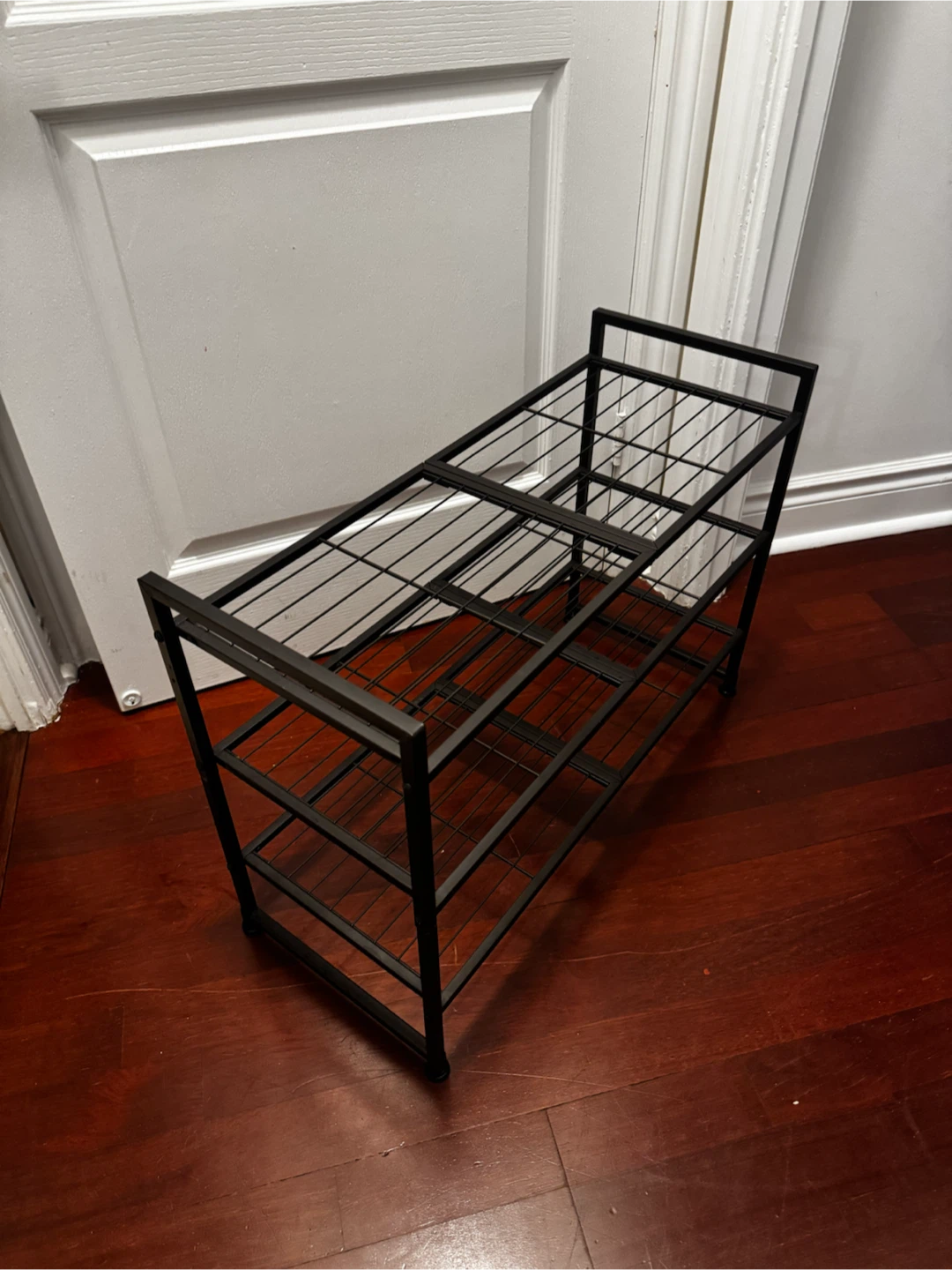 Black Metal 3-Tier Shoe Rack Organizer - photo 2