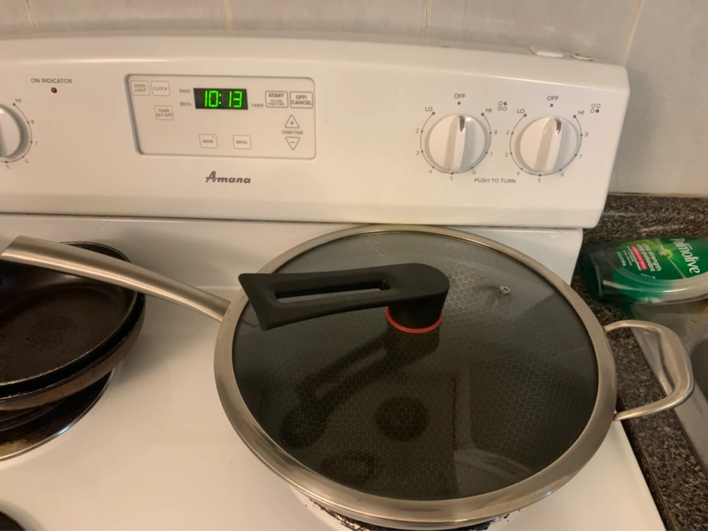 Stainless Steel Honeycomb Wok with Lid