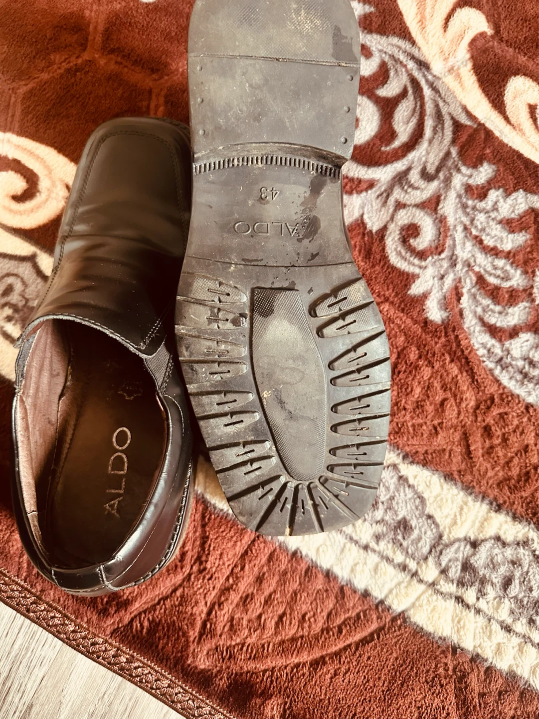 ALDO Black Leather Slip-On Dress Shoes - photo 2