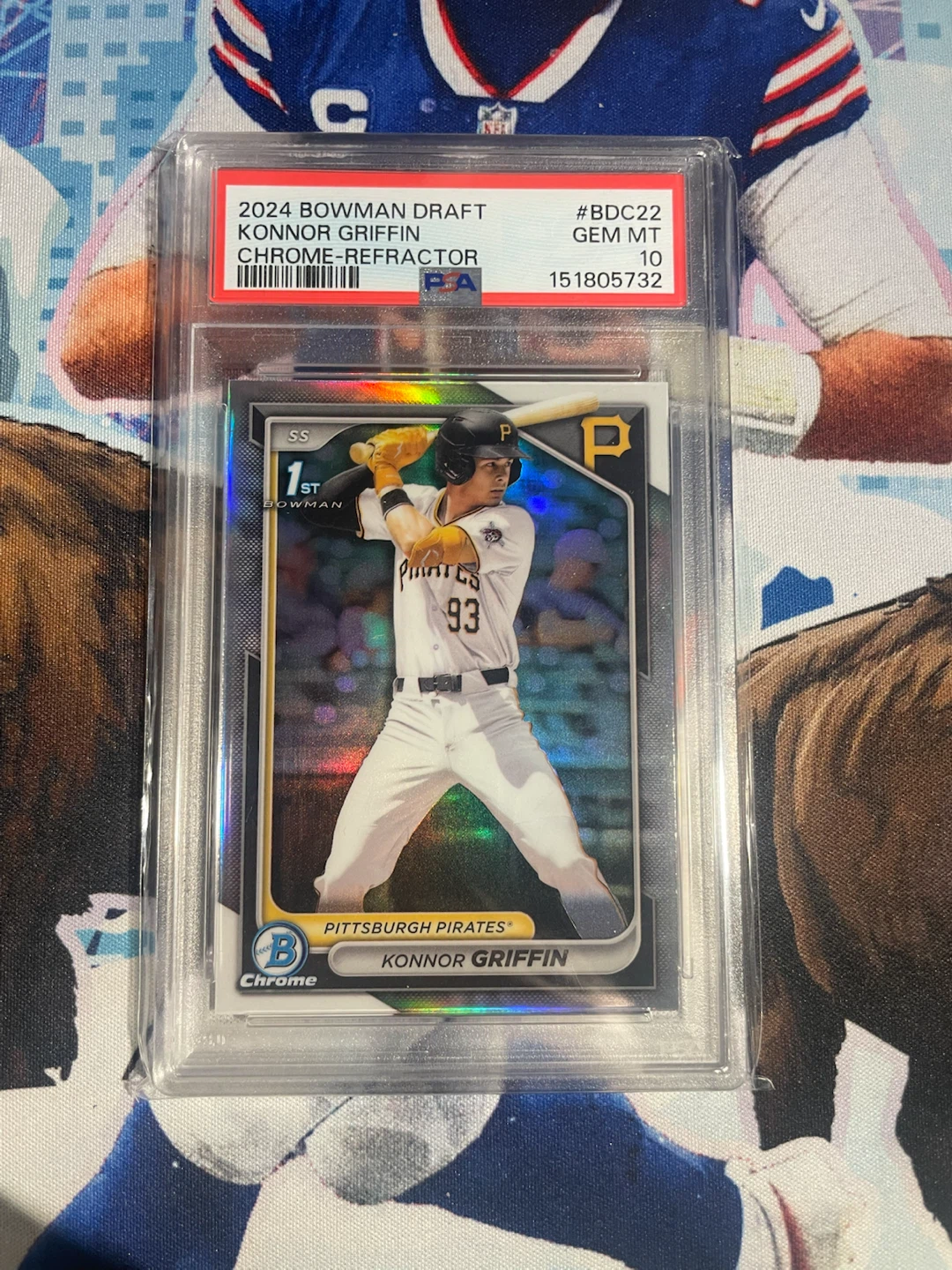 2024 Bowman chrome Konnor Griffin Refractor Baseball Card PSA 10