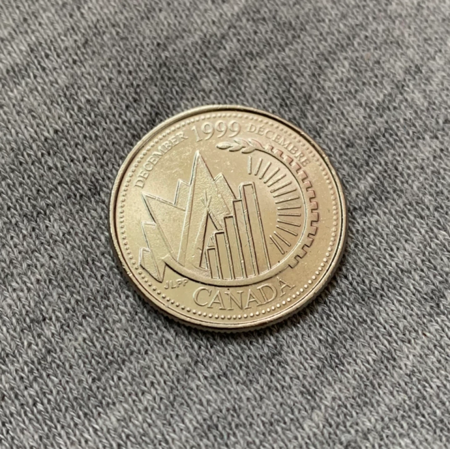 1999 Canadian Millennium December 25 Cents Coin