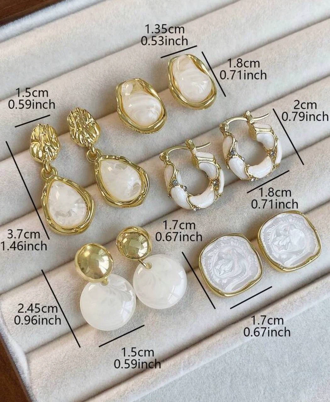Set of 5 Pairs of Earrings – new - photo 3