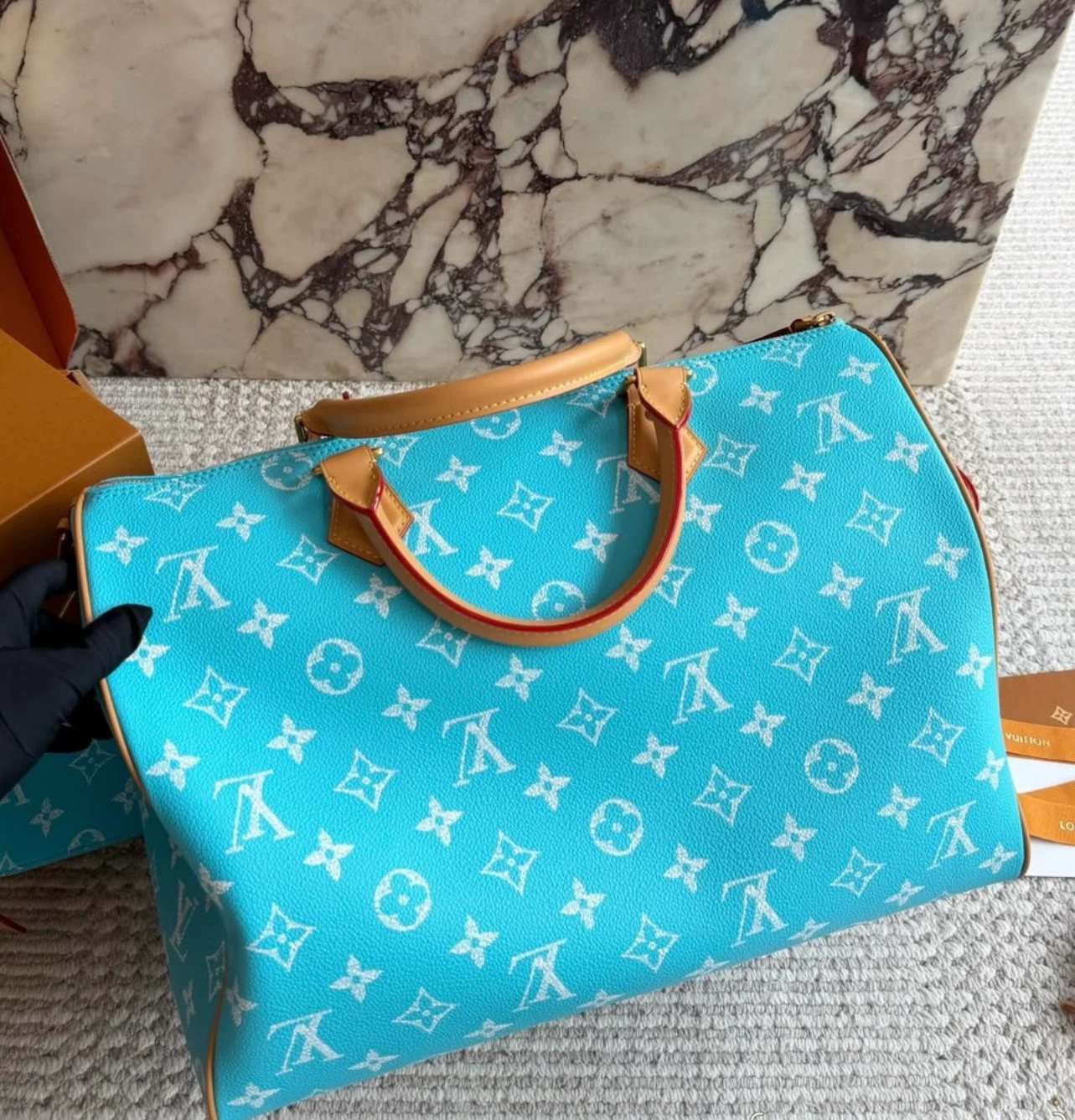 Louis Vuitton Speedy 40 Turquoise Monogram - photo 5