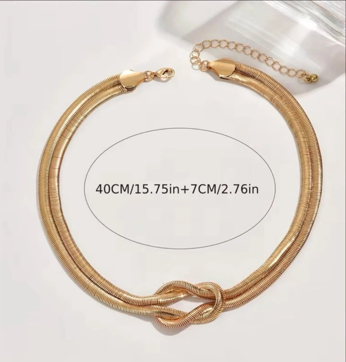 Double layer chain knot necklace - photo 2