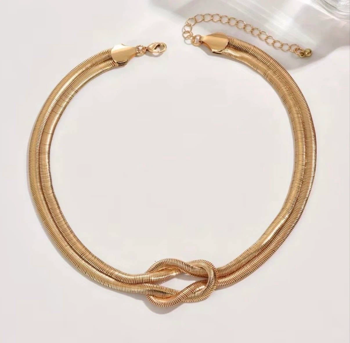 Double layer chain knot necklace - photo 3