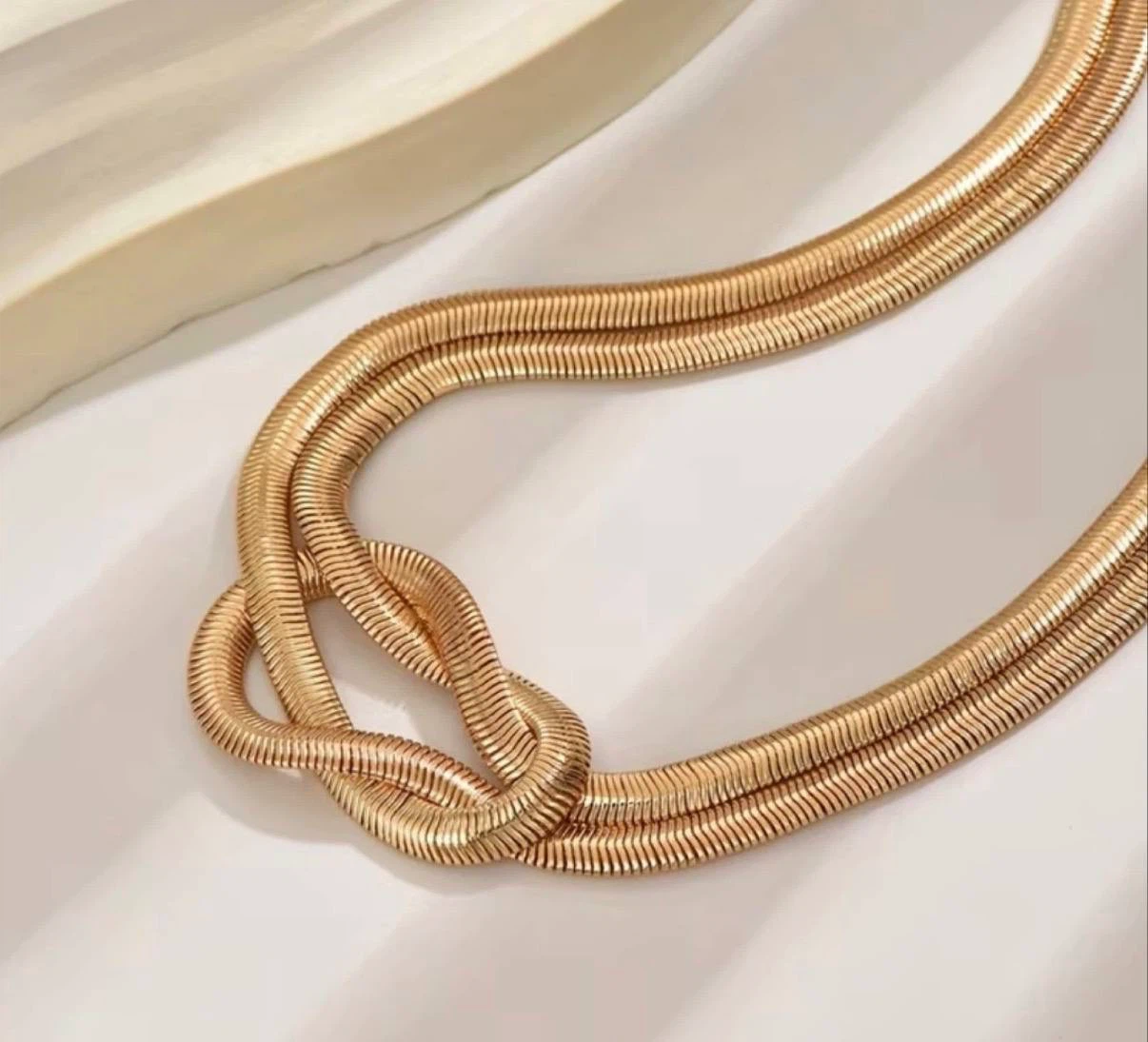 Double layer chain knot necklace - photo 5
