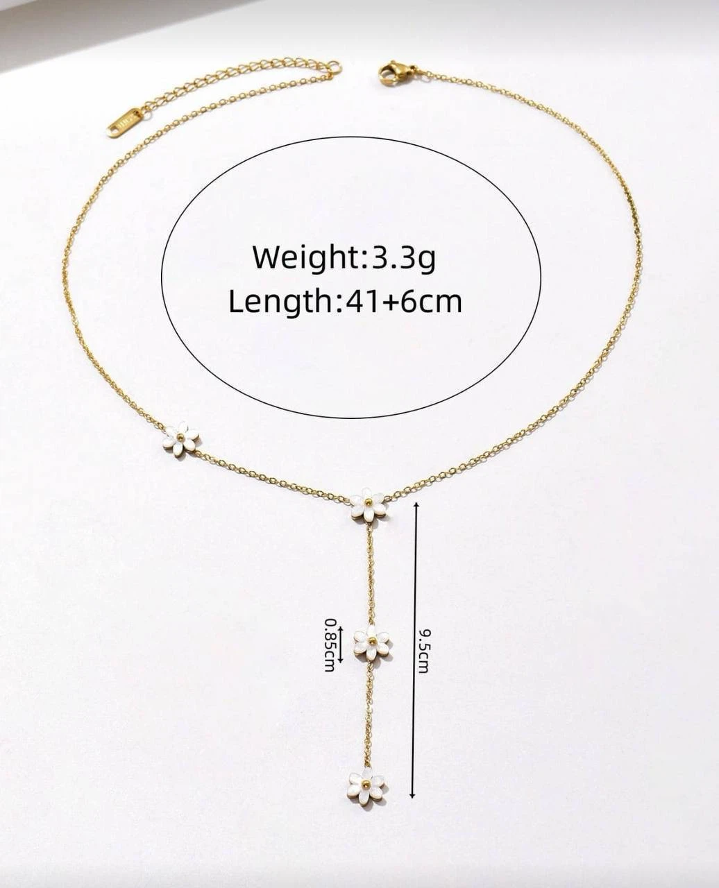 Daisy Flower Y-Shape Necklace - photo 3