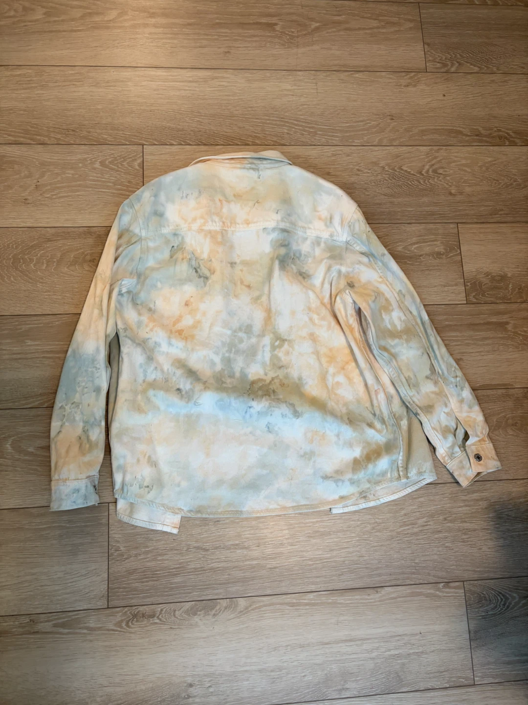 ZARA Tie-Dye Denim Shirt Jacket - photo 3