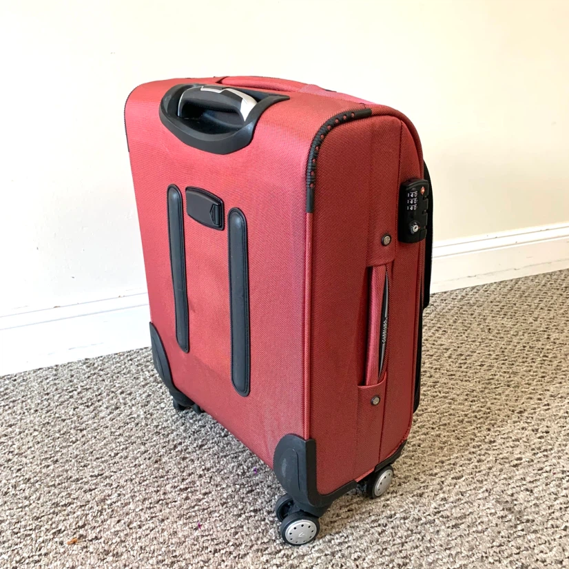 Carry On Luggage Red Rolling Suitcase Travel Bag Wheels Handle - photo 5