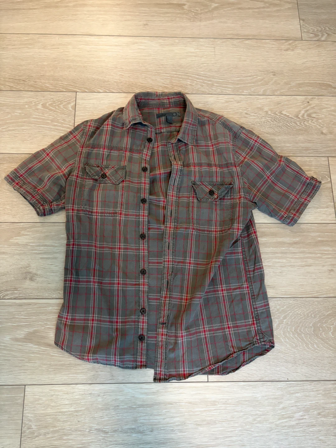 Vintage Old Navy Plaid Short Sleeve Button-Up Shirt