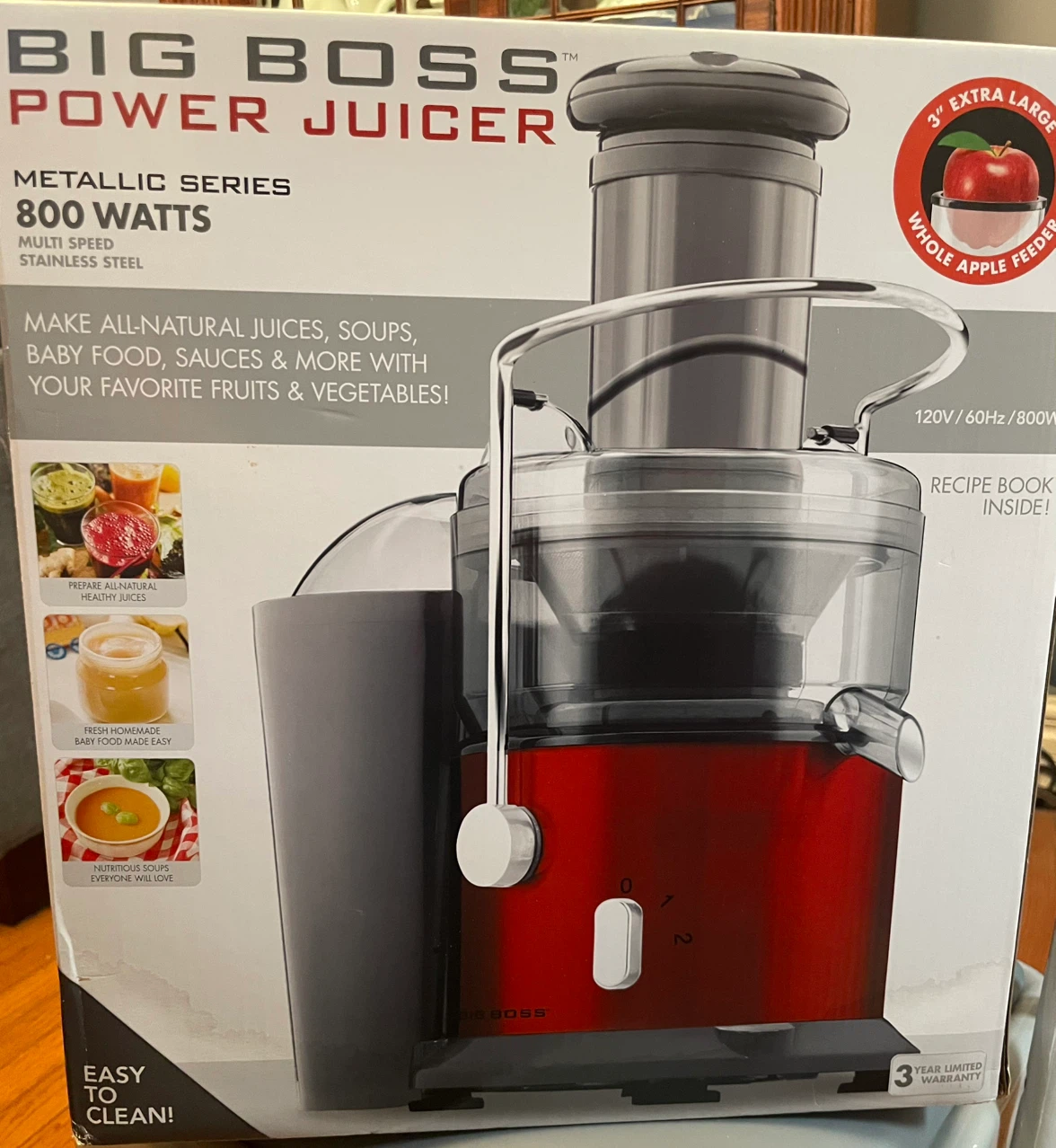 BIG BOSS 800-WATT PROFESSIONAL SERIES POWER JUICER — BRAND NEW!
